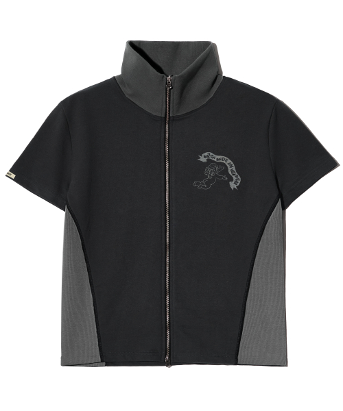ANGEL SWEAT 2WAY ZIP UP (CHARCOAL)
