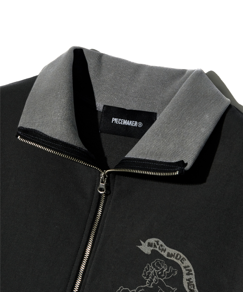 ANGEL SWEAT 2WAY ZIP UP (CHARCOAL)