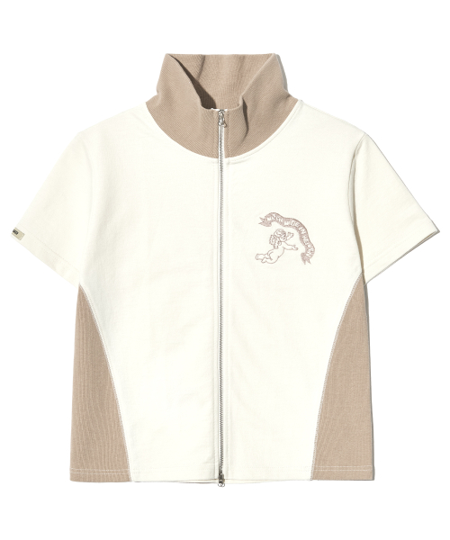 ANGEL SWEAT 2WAY ZIP UP (CREAM)
