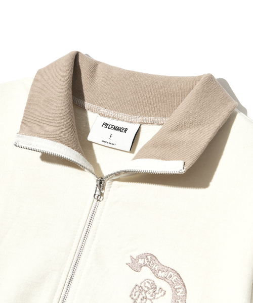 ANGEL SWEAT 2WAY ZIP UP (CREAM)