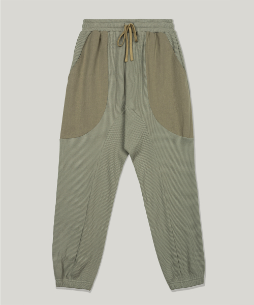 Round Panel Jogger Pants [KHAKI]