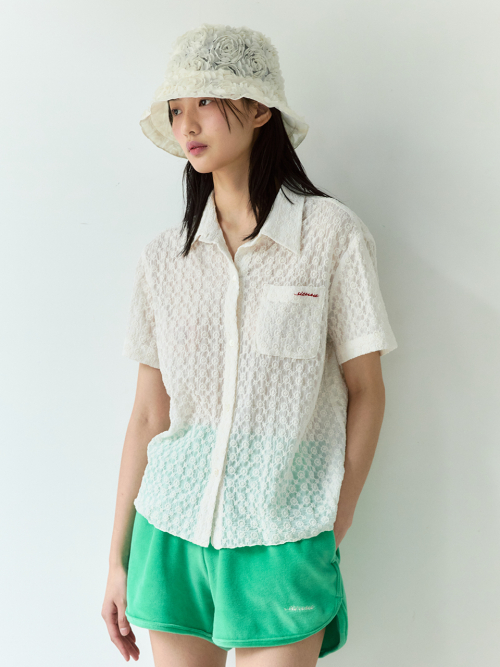 MUSINSA公式 | SIENNE Jasmine Lace Shirt (Ivory)