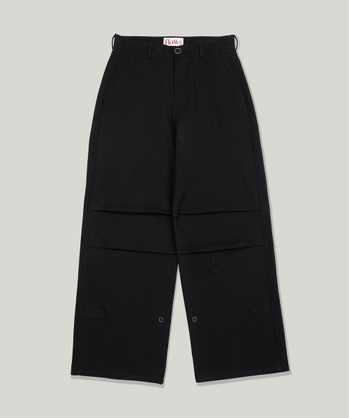 Flare Button Pants [BLACK]