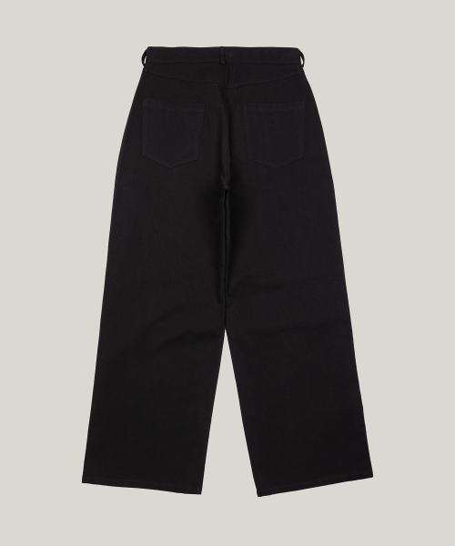 Flare Button Pants [BLACK]