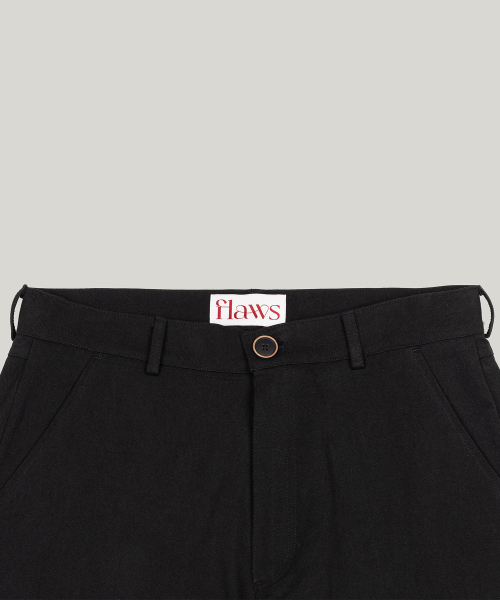 Flare Button Pants [BLACK]