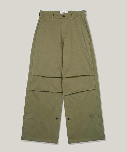 Flare Button Pants [KHAKI]