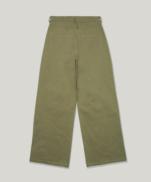 Flare Button Pants [KHAKI]