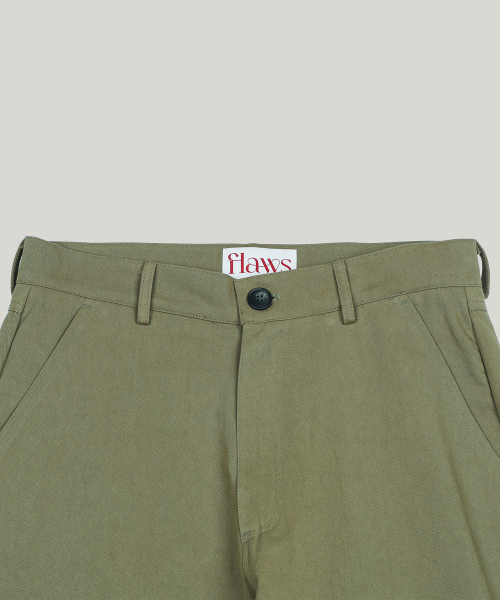 Flare Button Pants [KHAKI]