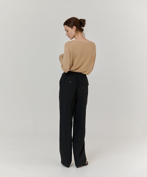 Linen resort pants (Black)