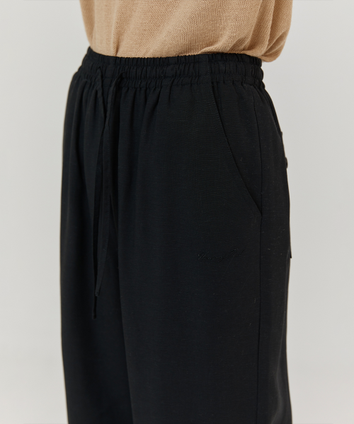 Linen resort pants (Black)