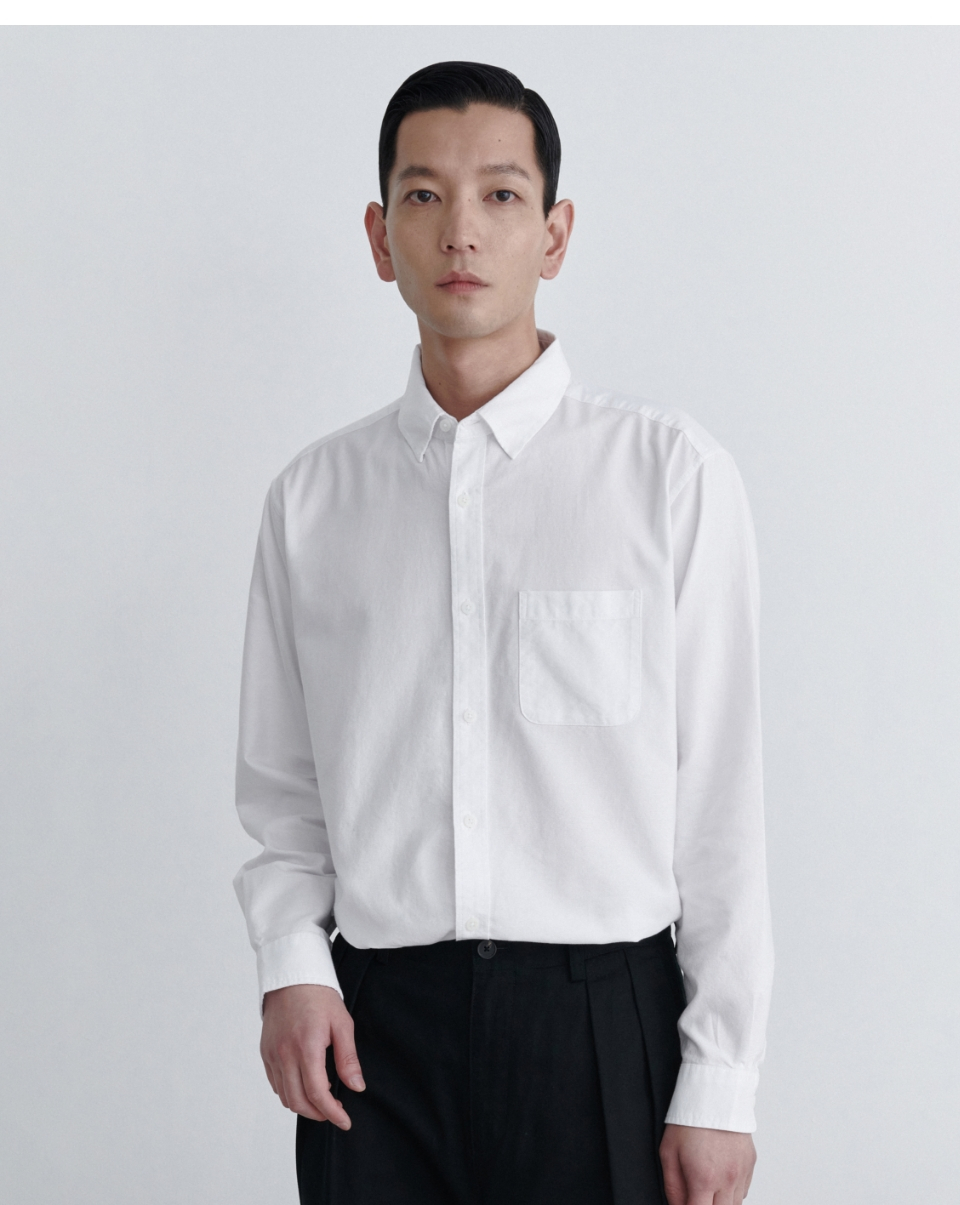 MUSINSA | MUSINSA STANDARD Relax Fit Oxford Shirt [White]