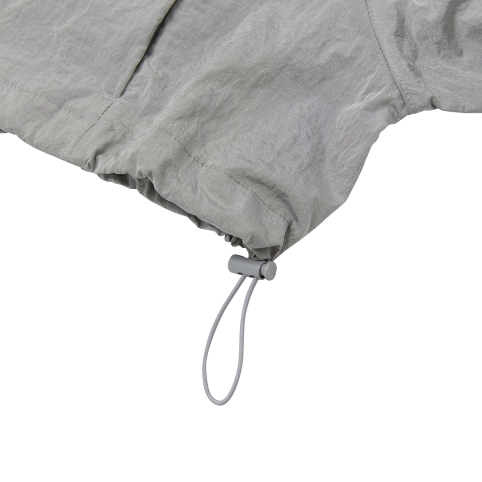 MUSINSA | NERDY Women's Sleeve Shirring Windbreaker Silver