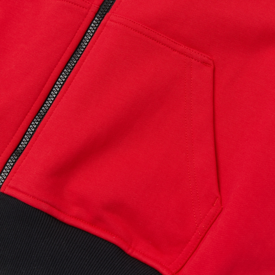 MUSINSA | NERDY NY Color Block Hoodie Zip Up Red