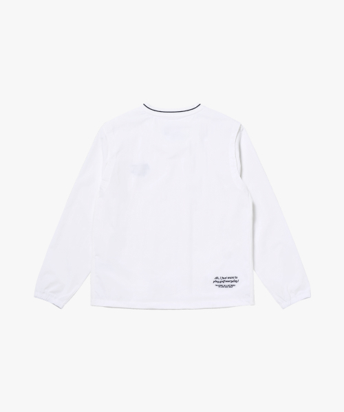 MCC W WOVEN V-NECK ANORAK-WHITE