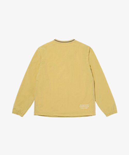 MCC W WOVEN V-NECK ANORAK-LIGHT YELLOW