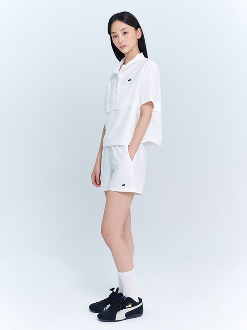 Анорак унисекс Mono Cherry на молнии White