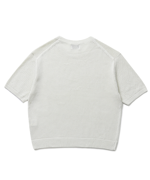 Сетчатый джемпер с круглым вырезом (White)