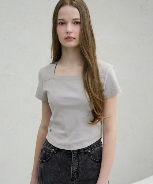 Renee Square Neck Slim T-Shirt - 5COL
