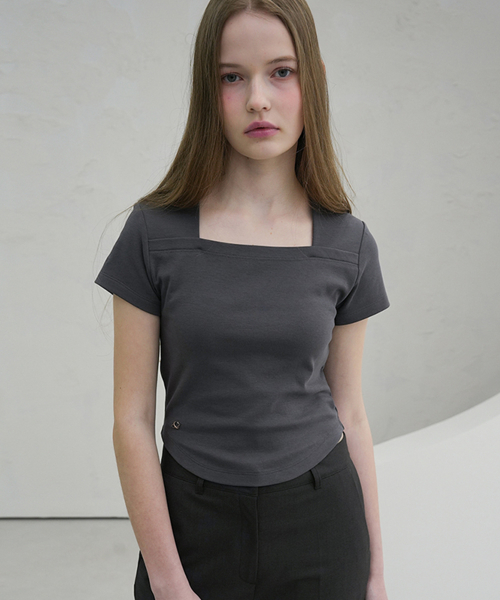 Renee Square Neck Slim T-Shirt - 5COL