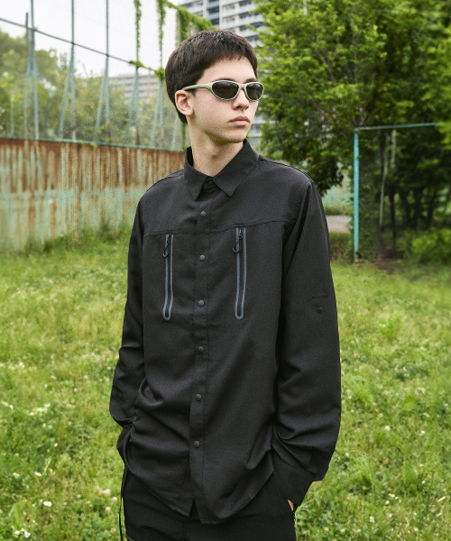 Вентилируемая рубашка-роллап C5 Black CJK109