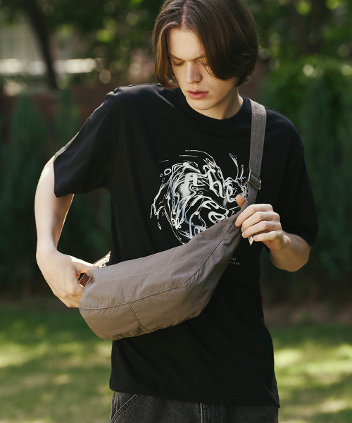 STITCH HOBO CROSS BAG [GREY]