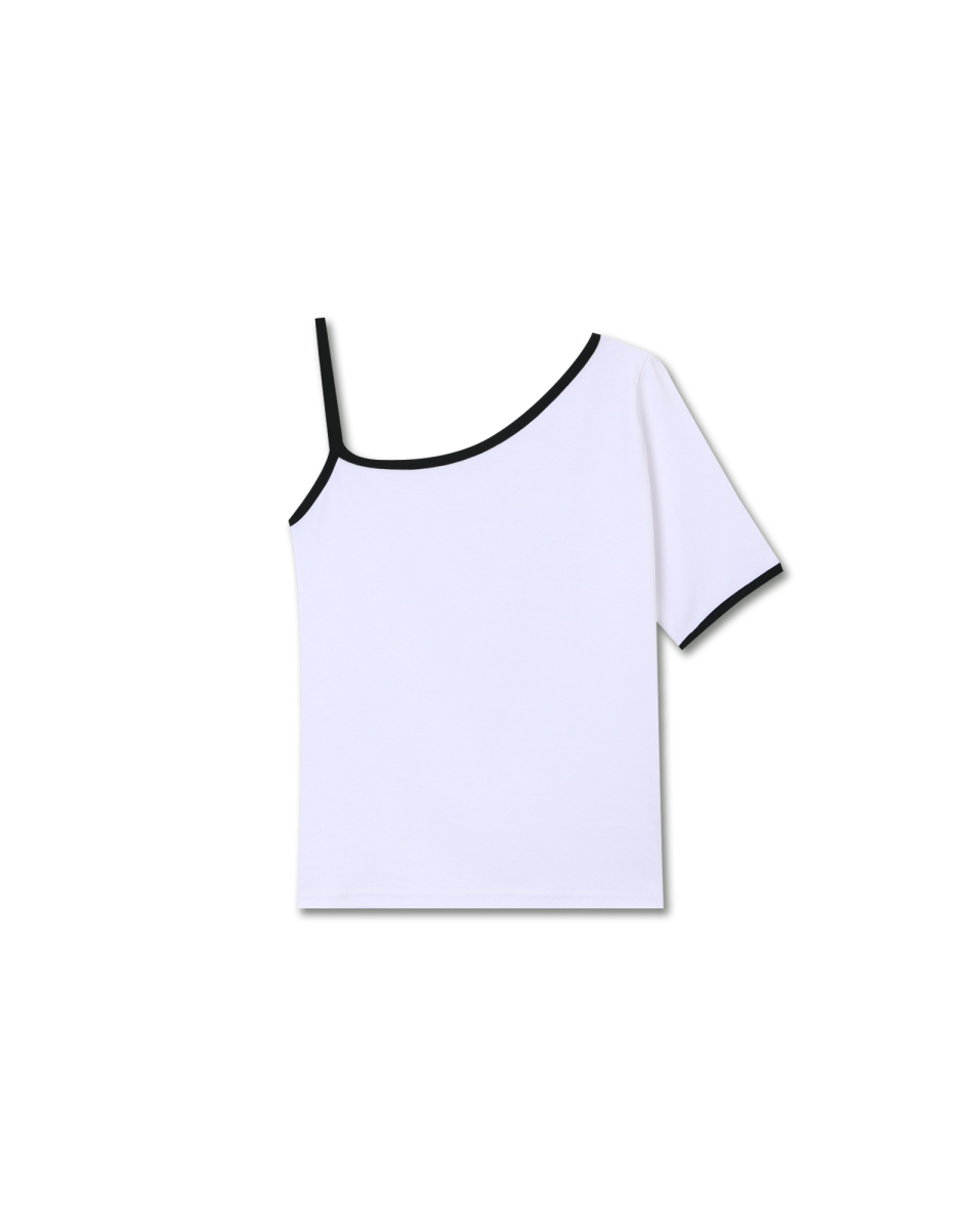 【MICHIKO LONDON】◆HEART UNION JACK UNBALANCE TOP◆大人気◆ MUSINSA | MICHIKO LONDON Heart Union Jack Unbalanced Top White
