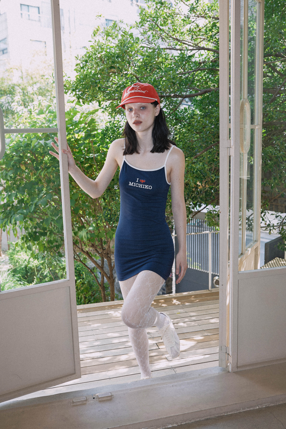 ＊韓国＊［MICHIKO LONDON］HEART UNION JACK MINI DRESS 3C S,M MUSINSA | MICHIKO LONDON Heart Union Jack Mini Dress Navy