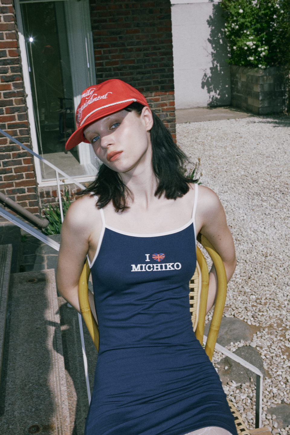 MUSINSA | MICHIKO LONDON Heart Union Jack Mini Dress Navy