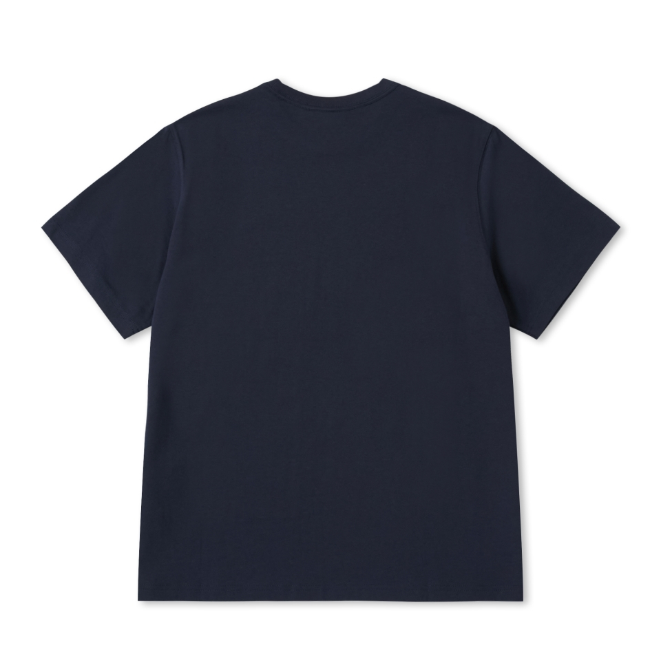MUSINSA | NERDY Blank small logo short sleeve t-shirt navy