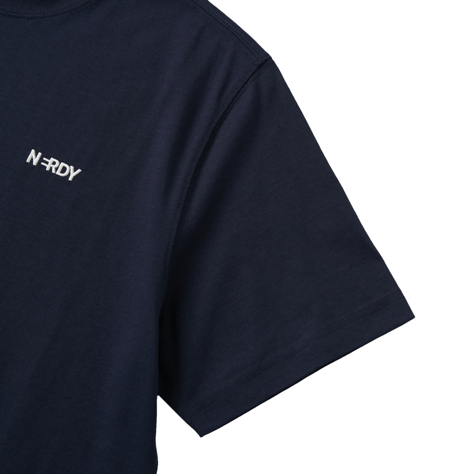 MUSINSA | NERDY Blank small logo short sleeve t-shirt navy