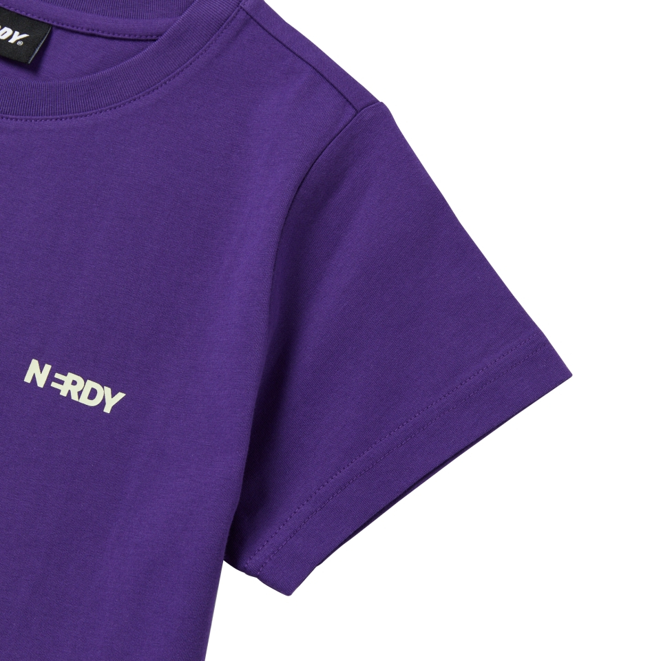 MUSINSA | NERDY Women's Blank Small Logo Crop Short Sleeve T