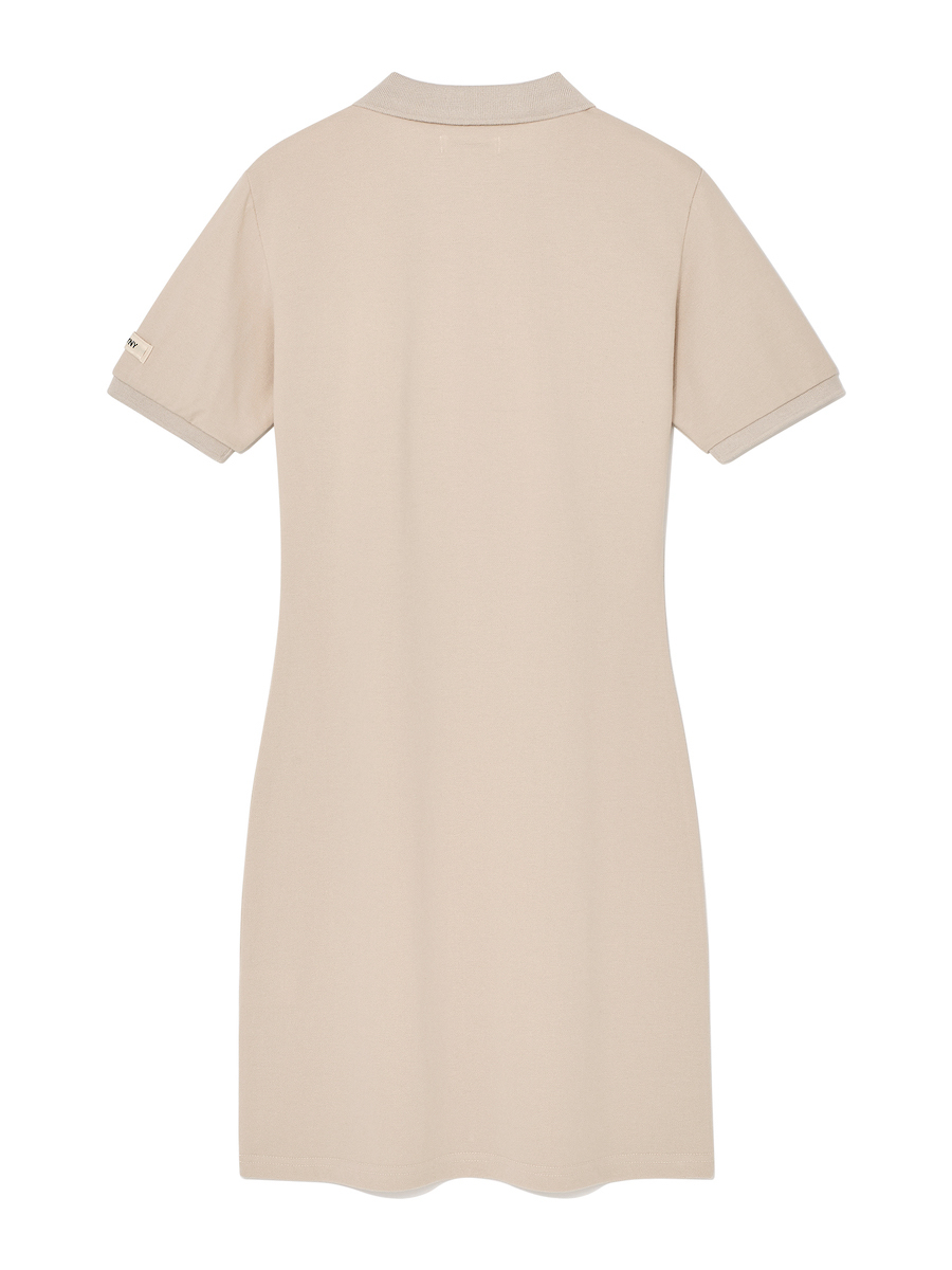 ★ GLOWNY★ HERITAGE POLO DRESS MELANGE GRAY GY24BOP004MG HERITAGE POLO DRESS (MELANGE GRAY) - GLOWNY
