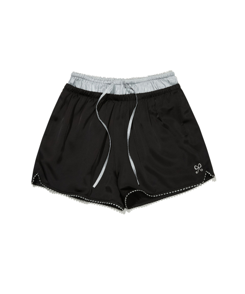 Satin Layered Shorts (black)