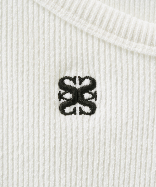 (W) Асимметричный многослойный топ без рукавов Pure White