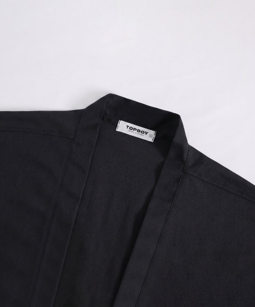 Essential Linen Oversized Fit Robe Cardigan Black