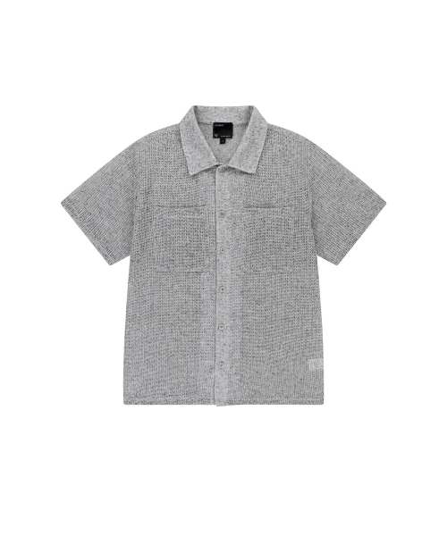 Needle crochet 1/2 shirt (gray bokashi)