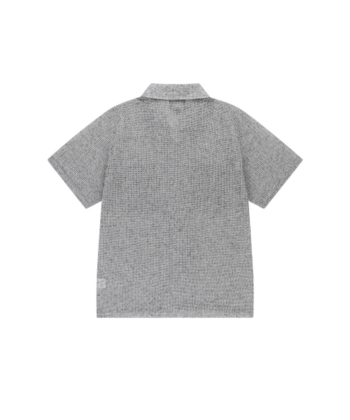 Needle crochet 1/2 shirt (gray bokashi)