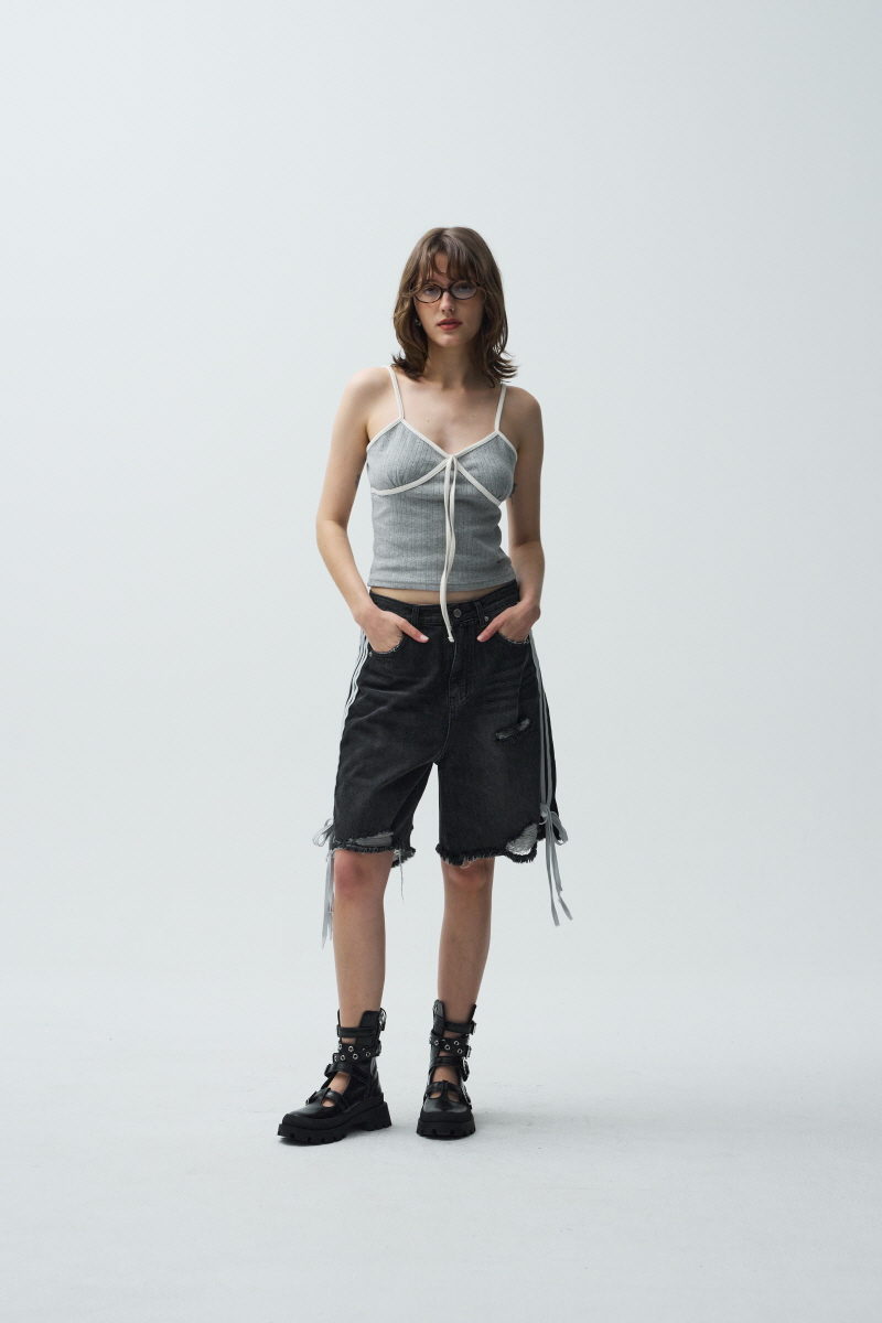 MUSINSA | MIDNIGHT MOVE 7 line denim pants (black)