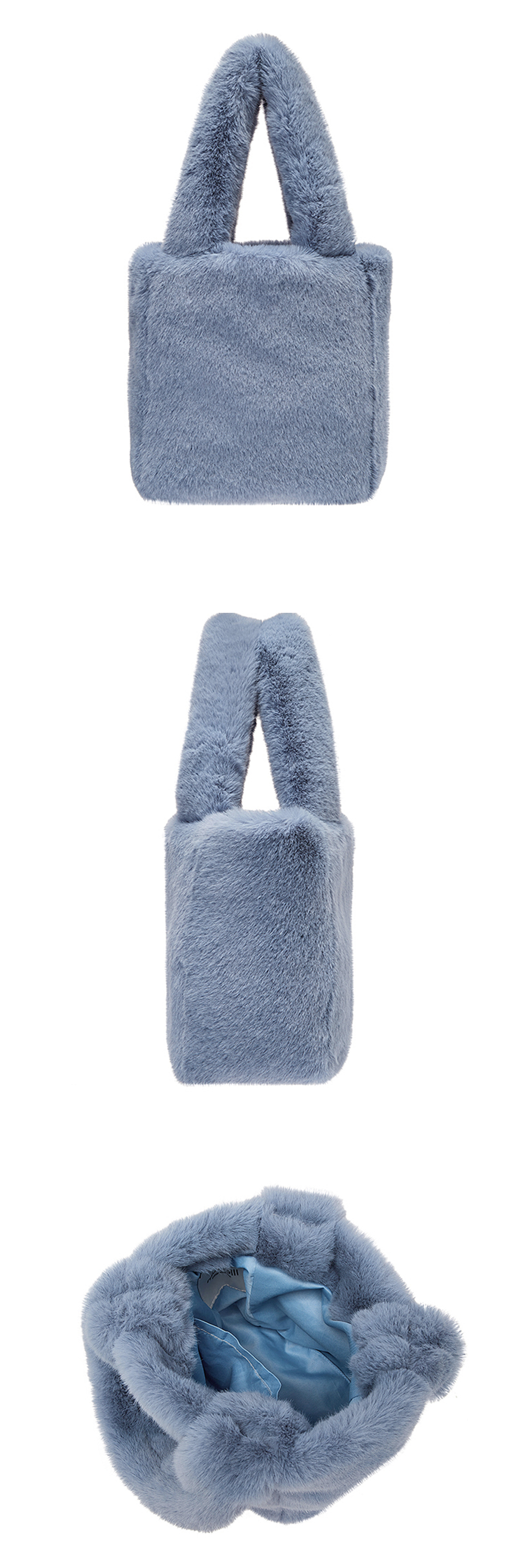トートバッグ MOLLIOLLI Koya eco-fur mini fur bag winter bag sky blue MW1W MUSINSA公式 | MOLLIOLLI Koya Fake Fur Mini Fur Bag Winter