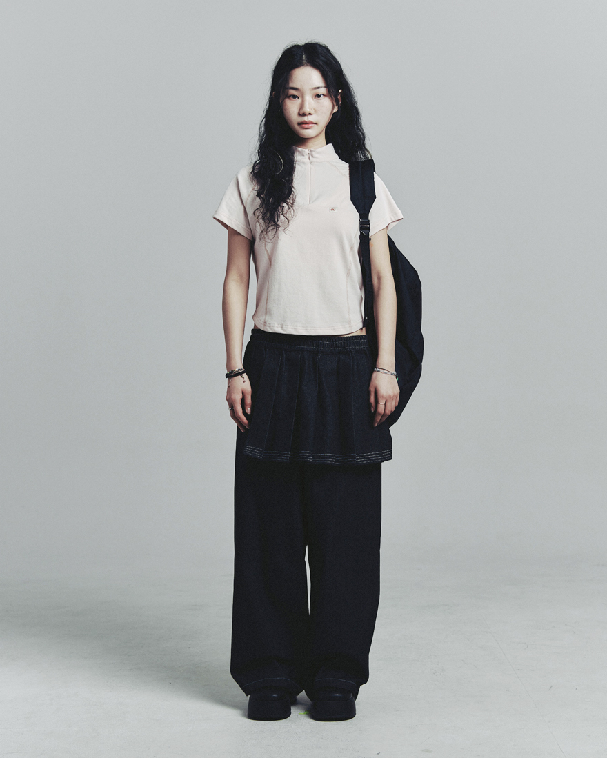 Symbol zip up t-shirt (pink) 상세 이미지 1