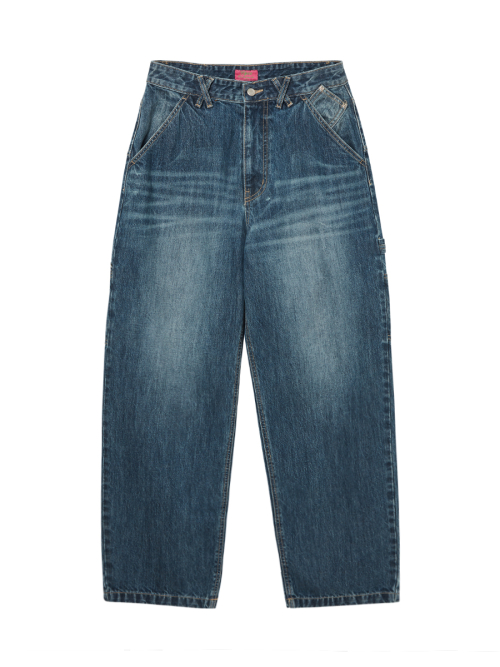 SLUB DENIM CARPENTER PANTS WASHED BLUE