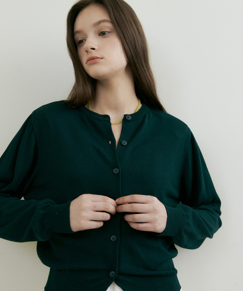 ESSENTIAL CARDIGAN REORG GREEN