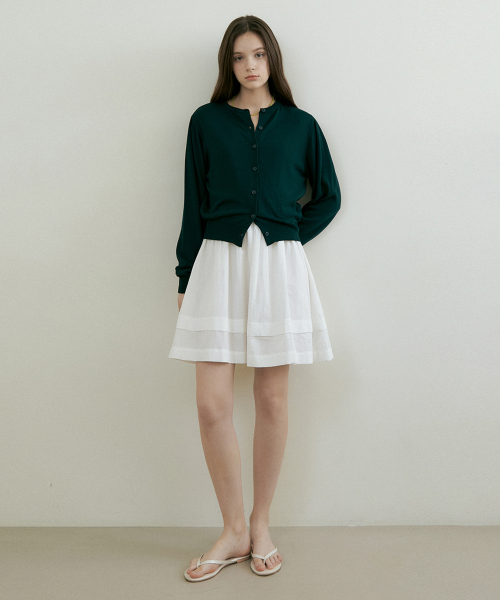 ESSENTIAL CARDIGAN REORG GREEN