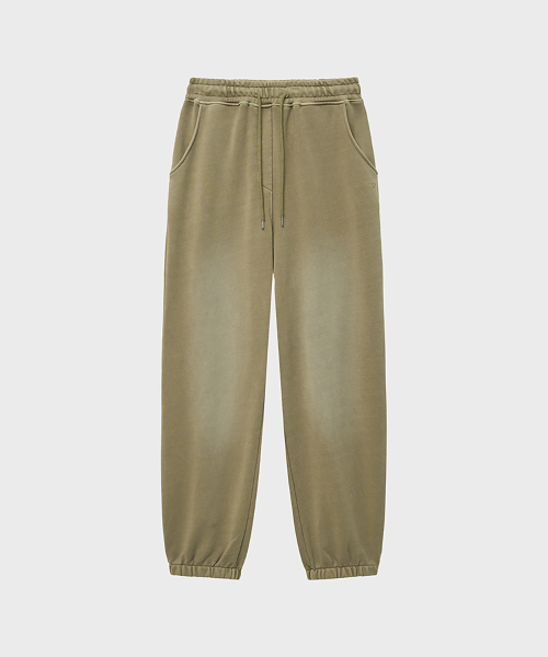 Широкие спортивные штаны с эффектом выгорания (Beige)