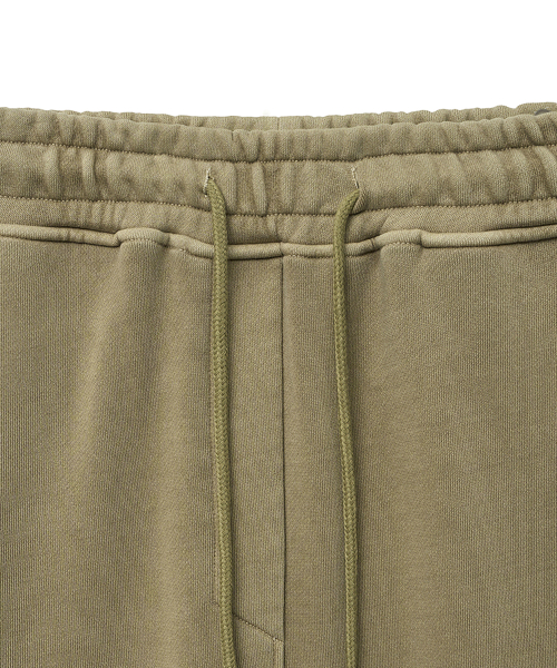 Широкие спортивные штаны с эффектом выгорания (Beige)