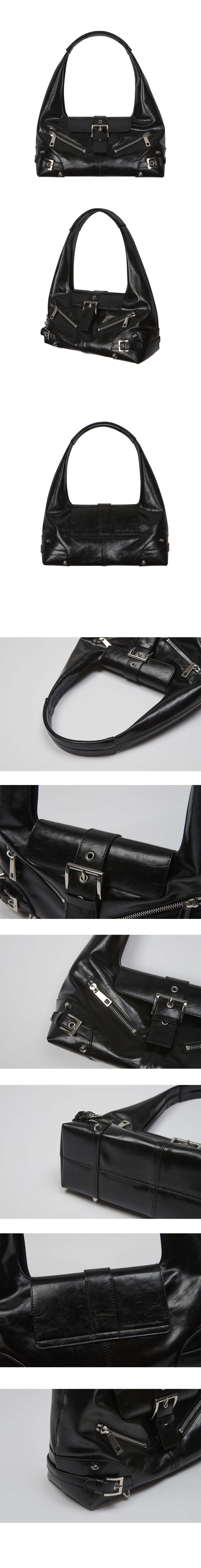 韓国商品/NOTNKOWING MOTO ホバッグ SMALL NOT KNOWING】Small Moto Hobo Bag（ハンドバッグ）｜NOT