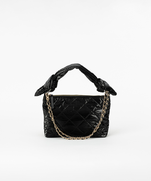 3Way Big tie quilting chain shoulder bag