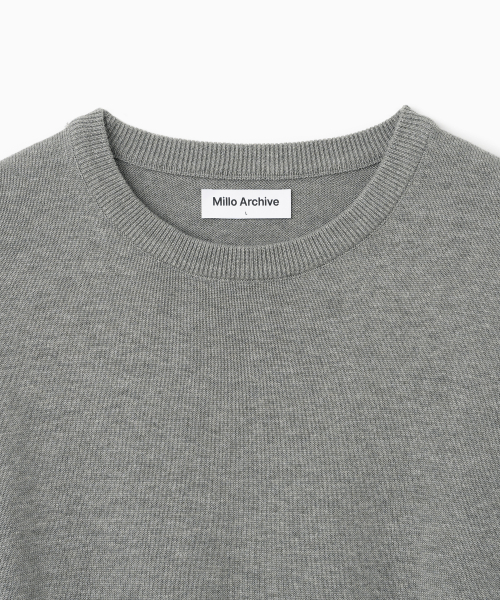 Crop Easy Knit [Melange Gray]