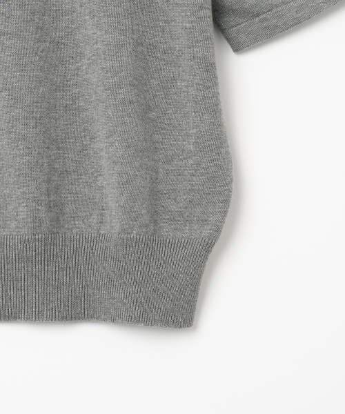 Crop Easy Knit [Melange Gray]