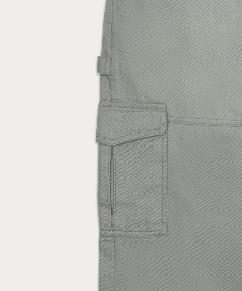 Carpenter Line Cargo Pants - Khaki Grey